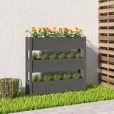 vidaXL Sadilica siva 112 x 25 x 104,5 cm od masivne borovine | shoptok.hr