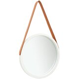  Zidno ogledalo s trakom 40 cm bijelo | shoptok.hr