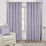 Lilac Geometric Jacquard Blackout Eyelet zavese par, 228x137 cm, (20749067)