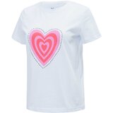 BRILLE Ženska majica kratkih rukava Pink Hearts, Bela