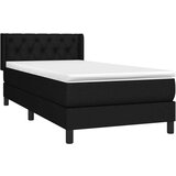 Box spring krevet s madracem crni 80 x 200 cm od tkanine | shoptok.hr
