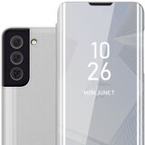 Cadorabo Ohišje, združljiv s Samsungom v Agate Silver - Clear View Zrcalo Zaščitni pokrov s funkcijo stojala 360 stopinj zaščita, (20589888) Cene