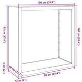 vidaXL Stalak za drva za ogrjev crni 100 x 40 x 100 cm čelični | shoptok.hr
