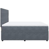  Krevet s oprugama i madracem tamnosivi 200x200 cm baršunasti | shoptok.hr