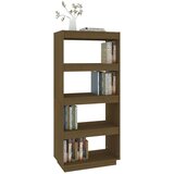 vidaXL Ormarić za knjige / pregrada boja meda 60x35x135 cm od borovine | shoptok.hr