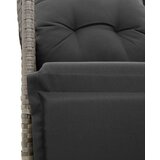  Vrtna garnitura - 9-dijelni vrtni blagovaonski set sivi od poliratana - Sa naslonom za noge 9 | shoptok.hr