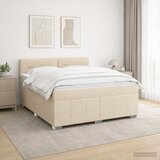  Boxspring krevet s madracem Krem 140 x 190 cm Tkanina | shoptok.hr