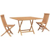 Bistro set za vrt 3 pcs Smeđa Masivno tikovno drvo | shoptok.hr