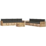  Set vanjskih sofa 9 kom. Bijela i antracit Poliester | shoptok.hr