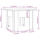  Stolić za kavu sivi hrast sonoma 55 x 55 x 42 cm od iverice | shoptok.hr