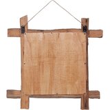  Ogledalo od cjepanica prirodno 70 x 70 cm reciklirana tikovina | Eponuda.com