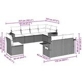  8-dijelni set vrtnih sofa od poliratana s jastucima svjetlosivi | shoptok.hr