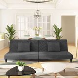 vidaXL Dvosjed na razvlačenje s dva jastuka tamnosivi baršunasti | shoptok.hr