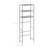 vidaXL Stojalo za nad stranišče 3-nadstropno srebrno 53x28x169 cm | Shoptok.si