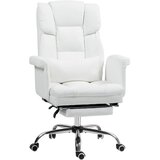  Ergonomska uredska stolica podesiva visina 48-56 cm naslon za leđa oslonac za noge bijela | shoptok.hr