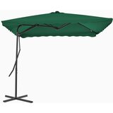 The Living Store Zunanji senčnik z jeklenim drogom 250x250 cm zelen - Senčnik, (21750748) | Shoptok.si