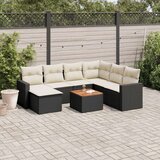 vidaXL 8-dijelni set vrtnih sofa od poliratana s jastucima crni | shoptok.hr