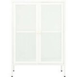 vidaXL komoda bijela 75 x 35 x 105 cm od čelika i stakla | shoptok.hr