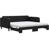  Dnevni krevet na razvlačenje crni 100 x 200 cm od tkanine | shoptok.hr