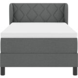  Okvir za krevet s madracem Tamnosiva 90x190 cm Tkanina | shoptok.hr