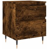 Maison Chic Nočna omarica - Nočna miza dimljen hrast 40x35x50 cm inženirski les, (21687887) Cene