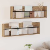  Polica za časopise 2 pcs Umjetnički hrast 100 x 12 x 30 cm | shoptok.hr