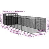  Kućica za pse s igralištem svjetlosiva 214x865x181 cm čelična | shoptok.hr