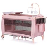 Chipolino putni krevetić s podlogom za prematanje Bella Pink Powder Cijene