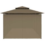  Sjenica sa zastorima 600 x 298 x 270 cm smeđe-siva 180 g/m² | shoptok.hr