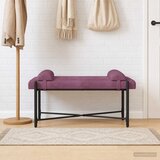  Klupa s gumbima i jastučićima Ljubičasta 110 x 40 x 46 cm | shoptok.hr
