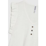 Marisse White Blouse With Ruffles On The Shoulders | shoptok.hr
