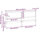 vidaXL Vzglavje Drugo Rjava 200 cm Trdna borovina | Shoptok.si
