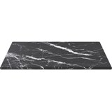 Stolna ploča crna 30 x 30 cm 6 mm staklena s mramornim uzorkom | Eponuda.com