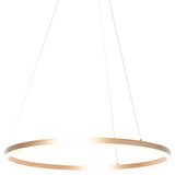 QAZQA Dizajnerska obročna viseča svetilka zlata 80 cm z LED in zatemnilnikom - Anello | Shoptok.si