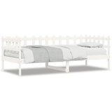 vidaXL Dnevna postelja bela 90x200 cm trdna borovina, (20938410) Cene
