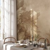  Foto tapeta - Carved Baroque Ornaments: Rich Composition in Sepia Colors 100x70 Vodootporna | shoptok.hr