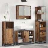 vidaXL Kupaonski ormar s ladicama Staro drvo 35 x 37.5 x 166 cm | shoptok.hr