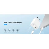 CH40_EU brzi punjač za telefone,laptopove i tablete pd+pps+qc, 2× usb-c , 40W