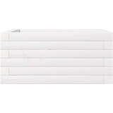  Vrtno cvetlično korito belo 50x50x23 cm trdna borovina | Shoptok.si