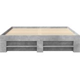  Okvir kreveta boja betona 150x200 cm od konstruiranog drva Slike