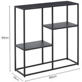 Premier Housewares Crni željezni regal 80x81x26 cm Acero – | shoptok.hr