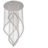  LED kristalna stropna svetiljka NAURU LED/30W/230V prečnik 60 cm sjajni hrom + daljinski upravljač | Eponuda.com