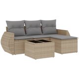  5-dijelni vrtni set sofa s jastucima bež od poliratana | shoptok.hr