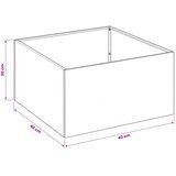  Vrtna saksija 2 kom. Rđa 40 x 40 x 30 cm Otporni čelik - Otporni čelik 40 x 40 x 30 cm 2 | shoptok.hr