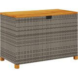 vidaXL Vrtna škatla za shranjevanje siva 110x55x63 cm PE ratan akacija, (21048932) | Shoptok.si