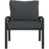  Vrtna stolica sa sivim jastucima 68 x 76 x 79 cm čelična | shoptok.hr