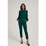 Marisse Emerald Shirt With Ruffled Sleeves | shoptok.hr