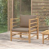  Vrtna sofa od bambusa sa smeđesivim jastucima | shoptok.hr