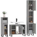  3-dijelni set kupaonskog namještaja siva boja hrasta drveni | shoptok.hr