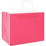  Papirnate vrećice 250 kom s ručkama ružičaste 32x22x24 cm | shoptok.hr